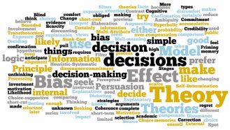 Image of word cloud of many decision making theories