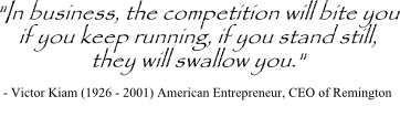 Victor Kiam quote on business competitors