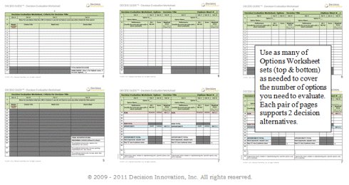 Image of decision evaluation worksheet
